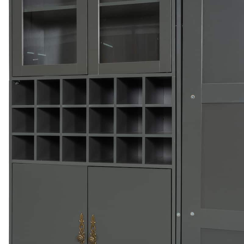 Full Size MDF Murphy Bed with Sofa, Shelves, USB Ports and LED Lighting