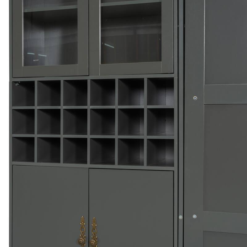 Roomfitters Full/Queen Size Murphy Bed Wall Bed with Sofa, Storage Shelves, USB Ports and Lighting
