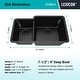 preview thumbnail 5 of 12, Lexicon Platinum Quartz 40/60 Double Bowl Kitchen Sink