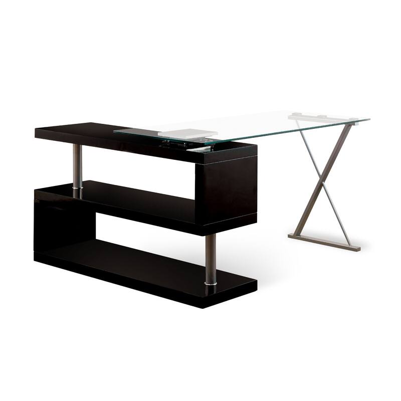 Marisa Contemporary 59-inch Metal Convertible Computer Desk by Furniture of America