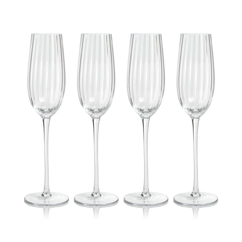 Malden Optic Champagne Flutes, Set of 4