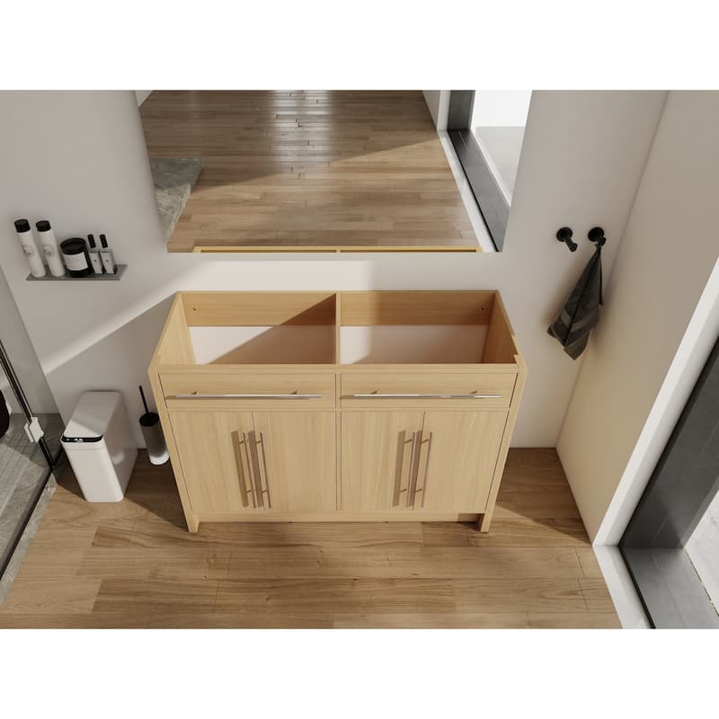 GDFStudio - Ravello Modern Freestanding Bathroom Vanity Cabinet with 4-Soft Closing Doors, Sink NOT INCLUDED - 48"