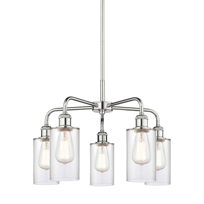 Innovations Lighting 516-5CR-15-22 Clymer Chandelier Clymer 5 Light - Polished Chrome / Clear