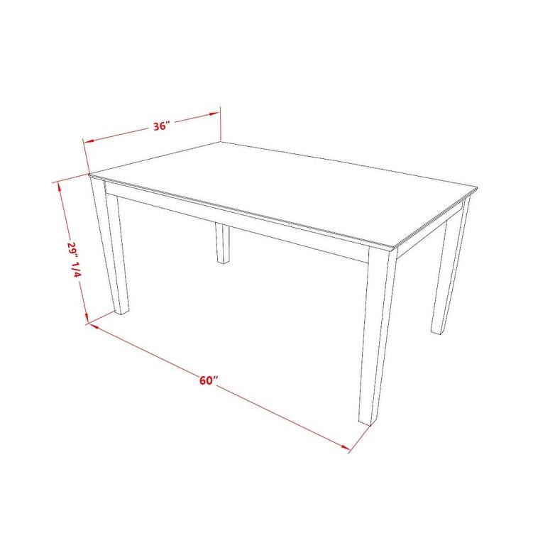 East West Furniture Kitchen Table Set Contains a Rectangle Dining Table and Upholstered Chairs, Mahogany (Pieces Options)