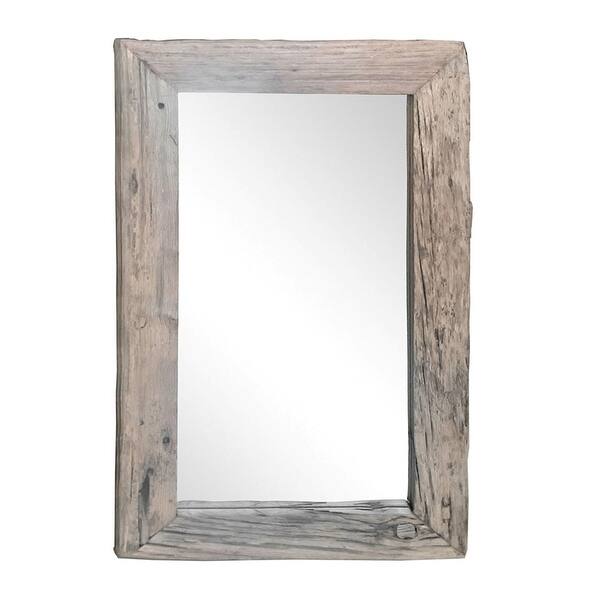 Rustic Rectangular Wall Mirror Rustic Rectangular Wall Mirror - 5' - Brown - Bed Bath & Beyond - 39192003