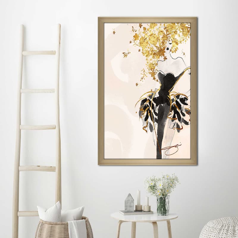 "Gold Flower Girl 1" by Jodi Print on Acrylic