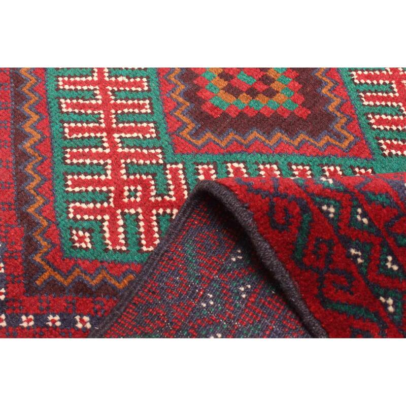 ECARPETGALLERY Hand-knotted Teimani Red Wool Rug - 2'11 x 4'11