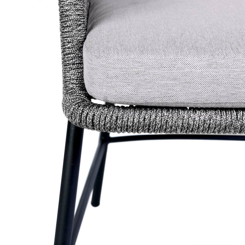Koala and Calica Rope and Eucalyptus Wood 5 Piece Outdoor Dining Set