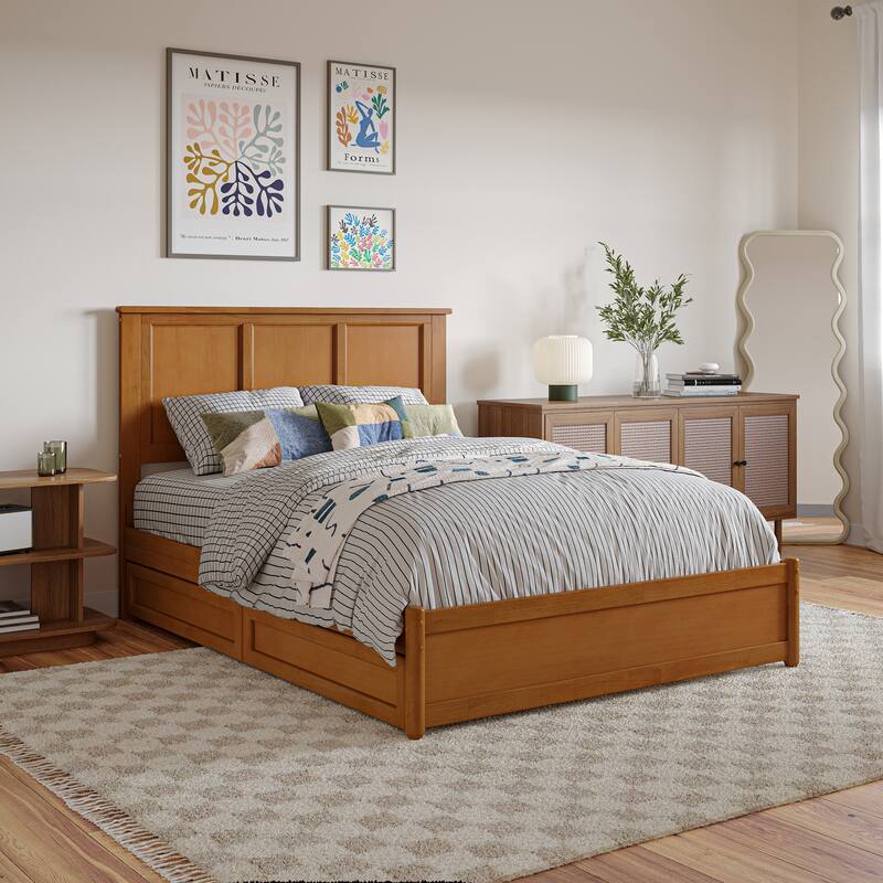 Felicity Platform Bed with Panel Footboard and Storage Drawers
