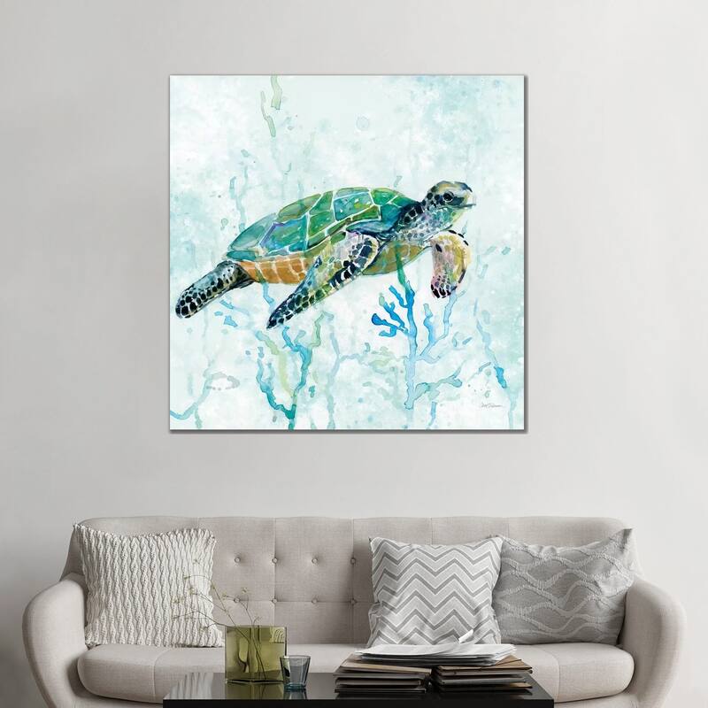 iCanvas "Sea Turtle Swim I" by Carol Robinson Canvas Print