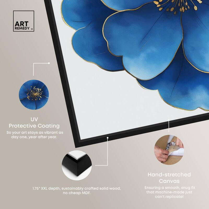 Blue Brilliance I Canvas by Art Remedy