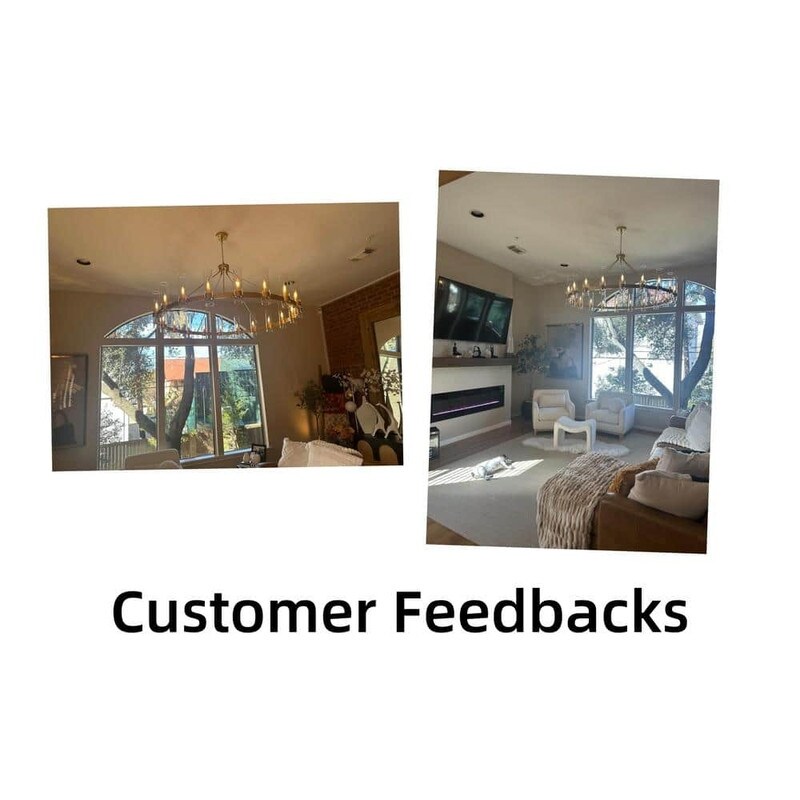 KAYLA 60" 20-Light Black Chandelier - N/A