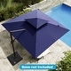 preview thumbnail 45 of 85, 11 x 11 FT Outdoor Square Patio Cantilever Offset Umbrella with Crank and 360 Degrees Rotation
