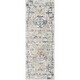 preview thumbnail 5 of 3, Livabliss Traditional Beckham Diamond Area Rug Off-White/Blue - 2'7" x 7'3"