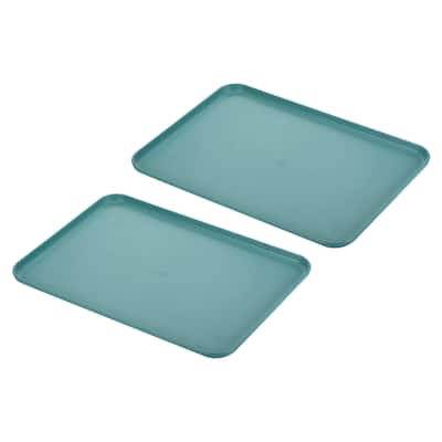 Fast Food Tray, 2 Pack PP Plastic Reusable Serving Tray