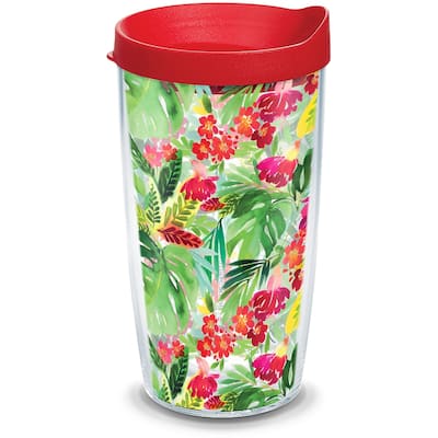 Tervis Yao Cheng - Tropical Bloom Made in USA Double Walled Insulated Travel Tumbler, Classic