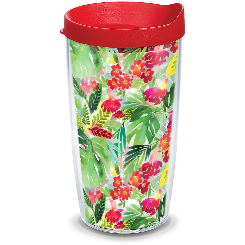 Tervis Yao Cheng - Tropical Bloom Made in USA Double Walled Insulated Travel Tumbler, Classic
