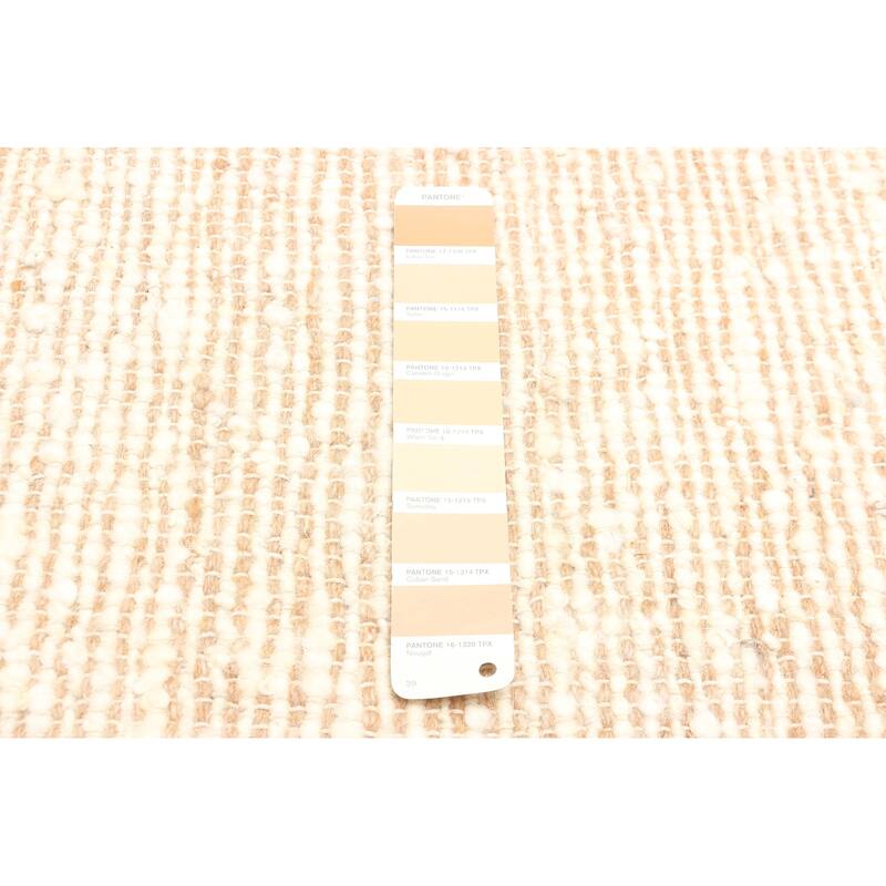 ECARPETGALLERY Braid weave Sienna Tan Wool Rug - 5'0 x 8'2