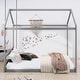 preview thumbnail 3 of 7, Queen Size Wooden House Bed with Headboard