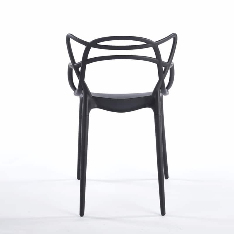 Modern Accent Chair with Clear Shell and Metal Legs, Versatile Dining or Desk Chair