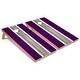 preview thumbnail 1 of 3, Purple Striped Premium Cornhole Boards w Case & Lights 16 Years and Up