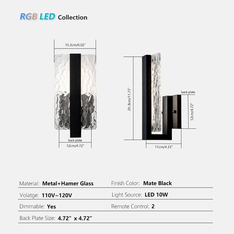 Modern Outdoor LED Wall Lights 2 Packs
