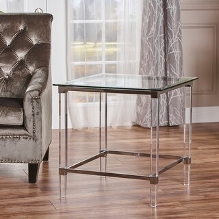 Orianna Square Glass End Table by Christopher Knight Home