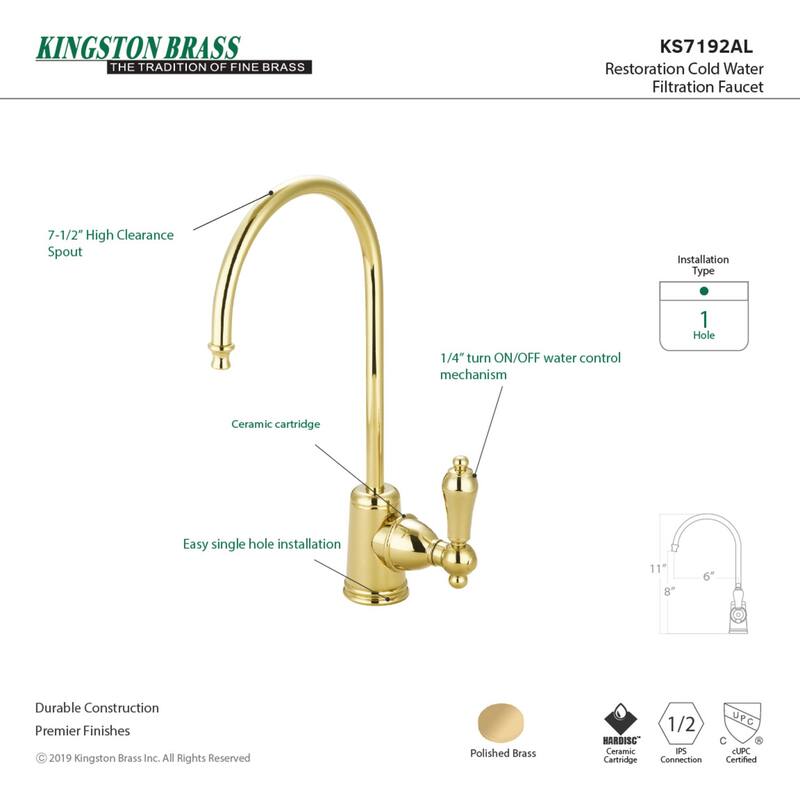 Restoration Single Handle Water Filtration Faucet