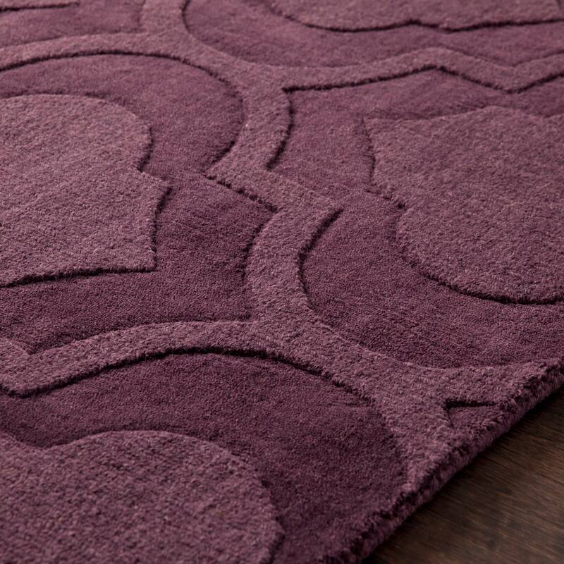 Hand-Woven Ali Tone-on-Tone Moroccan Trellis Wool Rug (9' x 12')