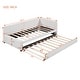 preview thumbnail 13 of 11, Twin Mattress Holde Daybed Frame with Trundle - Beige
