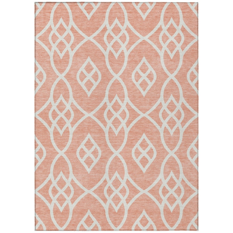 HomeRoots Trellis Transitional Rectangle Outdoor Rug