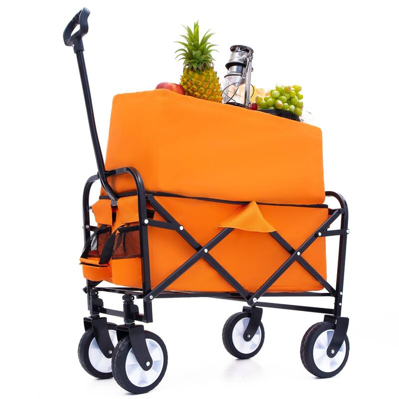 Minimeetall Extension Collapsible Wagon Cart with Expandable Storage