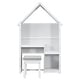 preview thumbnail 13 of 12, House-Shaped Kids Desk with a cushion stool House-Style Desk and Stool Set
