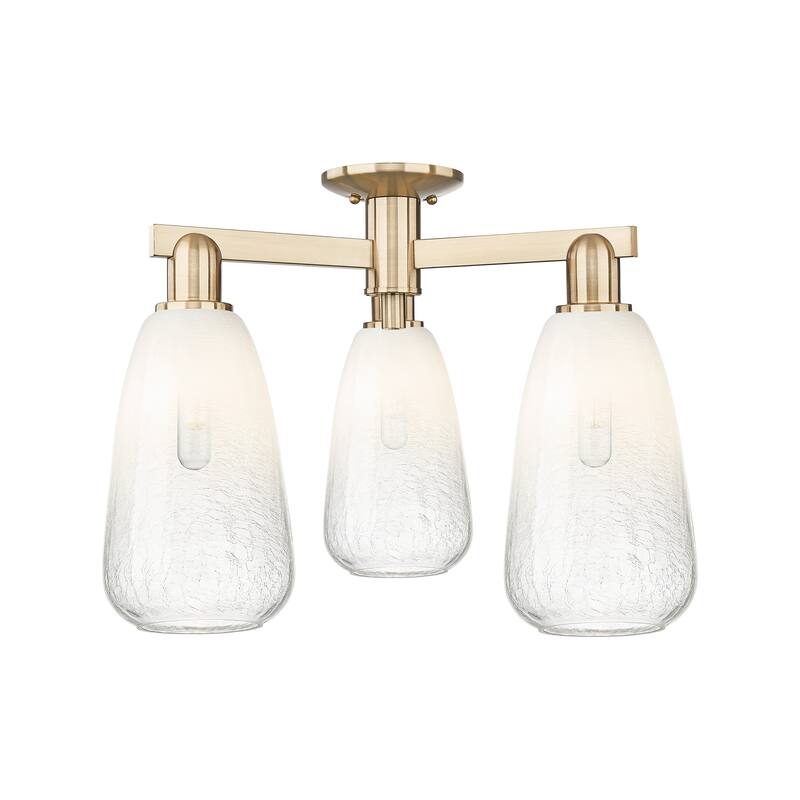 Innovations Lighting Downtown Urban - Brookhaven Almond - 3 Light 24" Semi-Flush Mount