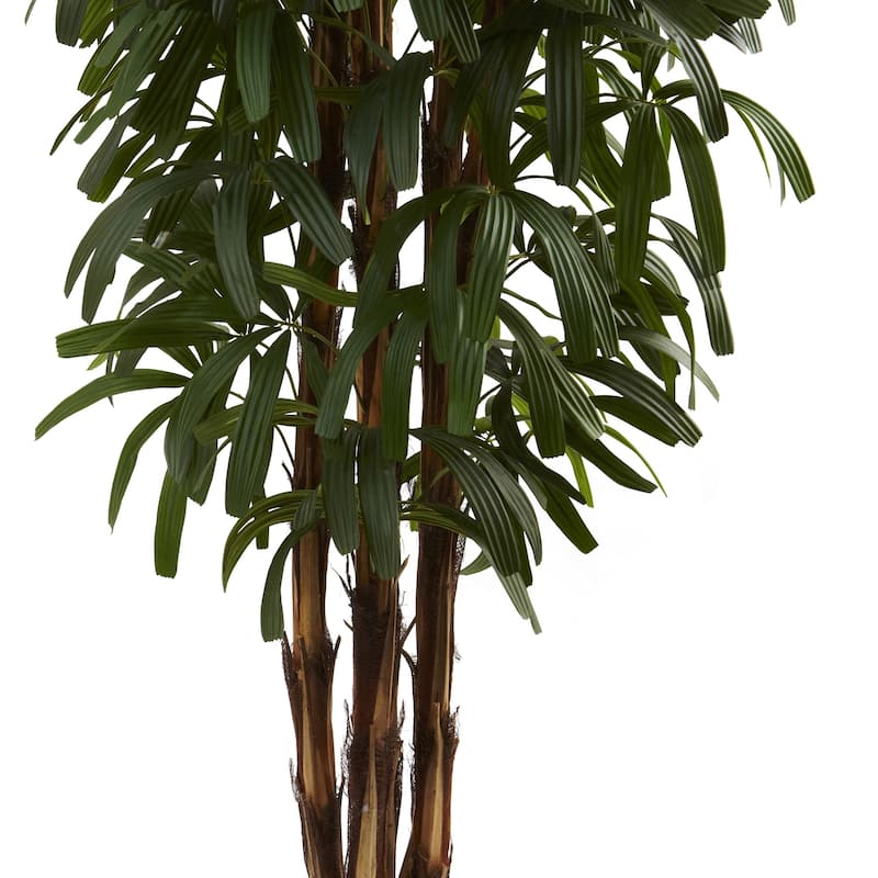 Raphis Palm Tree 6Ft - Tropical Indoor Plant 72 Inch Tall - Home Office Decor - Realistic Artificial Tree - 6ft.