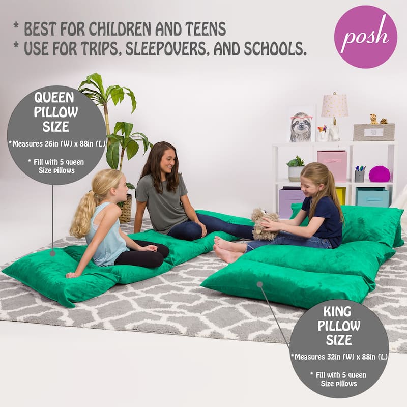 Kids Floor Pillow Cover,Premium Cushion and Lounger Covers for Pillows
