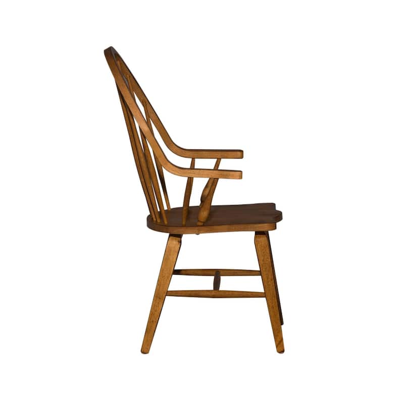 The Gray Barn Hearthstone Ridge Tobacco Windsor Back Arm Chair