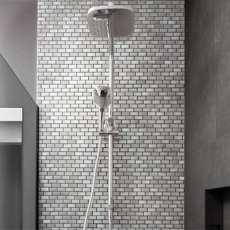 Merola Tile Hudson Subway Grey Eye 11-3/4" x 12" Porcelain Floor and Wall Tile - Case (10 Tiles)