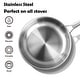 preview thumbnail 2 of 4, 10 inch Stainless Steel Frying Pan with LID - Dishwasher and Oven Safe