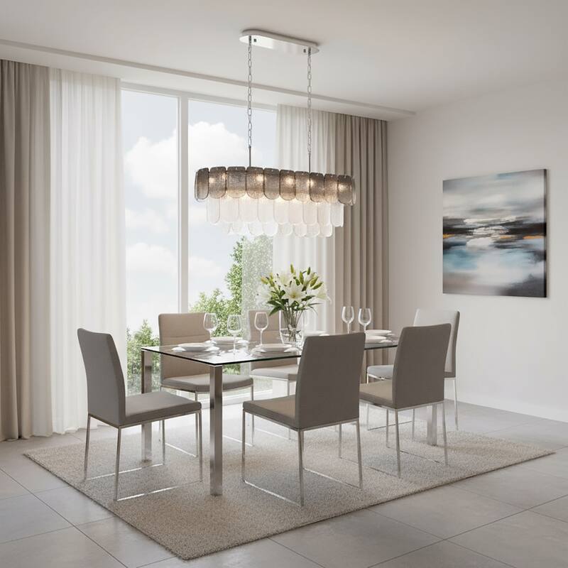 Artcraft Bianca - 12-Light Island-Light - Polished Nickel