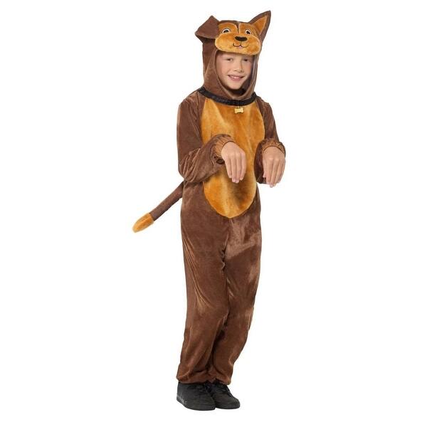 Shop 42 Brown And Black Dog Medium Unisex Fancy Dress Halloween Costume With Hood Overstock 29183999