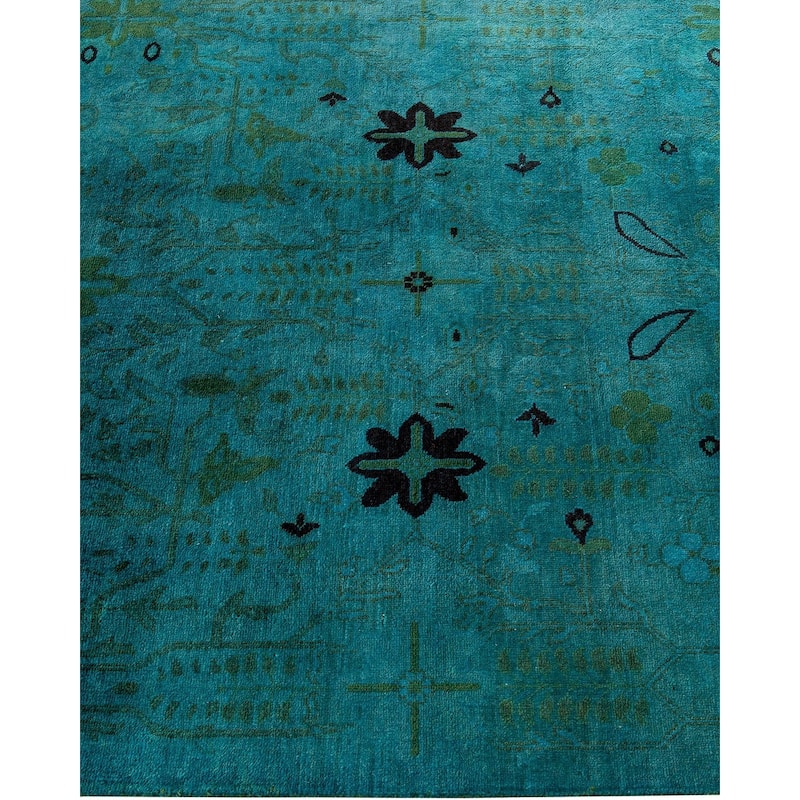 Fine Vibrance, One-of-a-Kind Hand-Knotted Area Rug - Blue, 4' 0" x 6' 3" - 4' 0" x 6' 3"