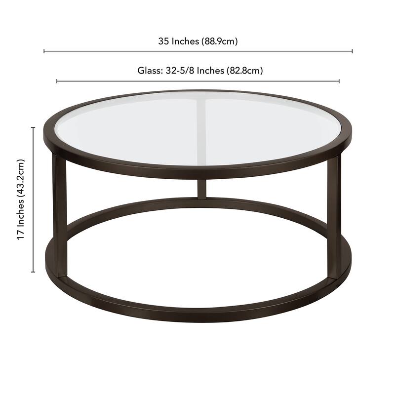 Parker 35" Wide Round Coffee Table