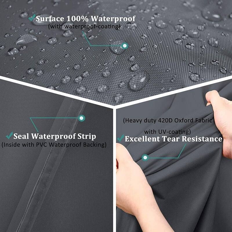 Patio Furniture Cover Oxford & PVC Coating Waterproof & Sun-Resistant
