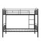 preview thumbnail 10 of 37, Convertible Twin Over Twin Bunk Bed with Guardrails and Ladder, Durable Steel Frame Bunk Bed, Divided into 2 Platform Beds