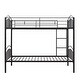 preview thumbnail 11 of 45, Twin Over Twin Steel Bunk Bed with Guardrails and Convertible Design