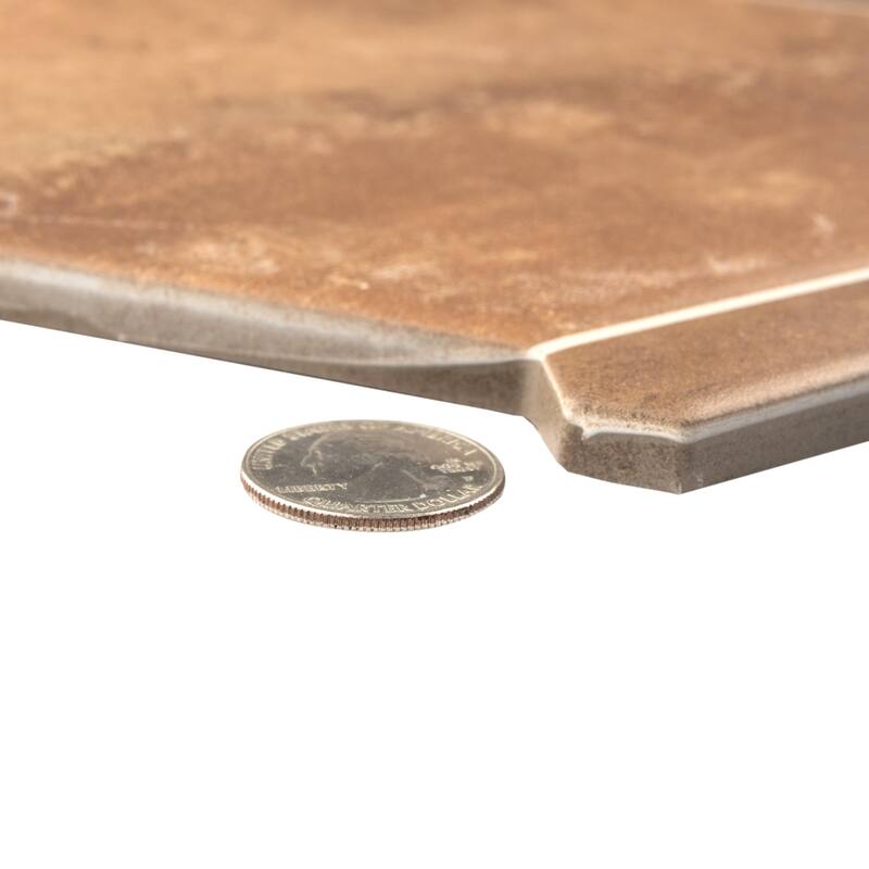 Merola Tile Doscotto Panal Rosso with Clay Picket 8-5/8" x 9-7/8" Porcelain Floor and Wall Tile
