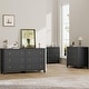 preview thumbnail 20 of 18, Rattan Dresser Storage Cabinet for Bedroom Living Room, Black