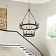 preview thumbnail 21 of 29, Acroma 15-light Farmhouse Black Tiered Chandelier for Dining Room - 27.5 inches Muted Brass & Matte Black