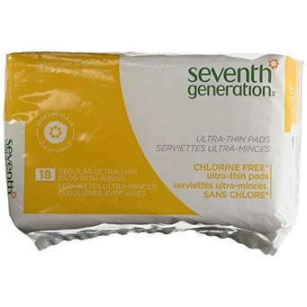 Seventh Generation Ultrathin Pads, Regular - 18 ct